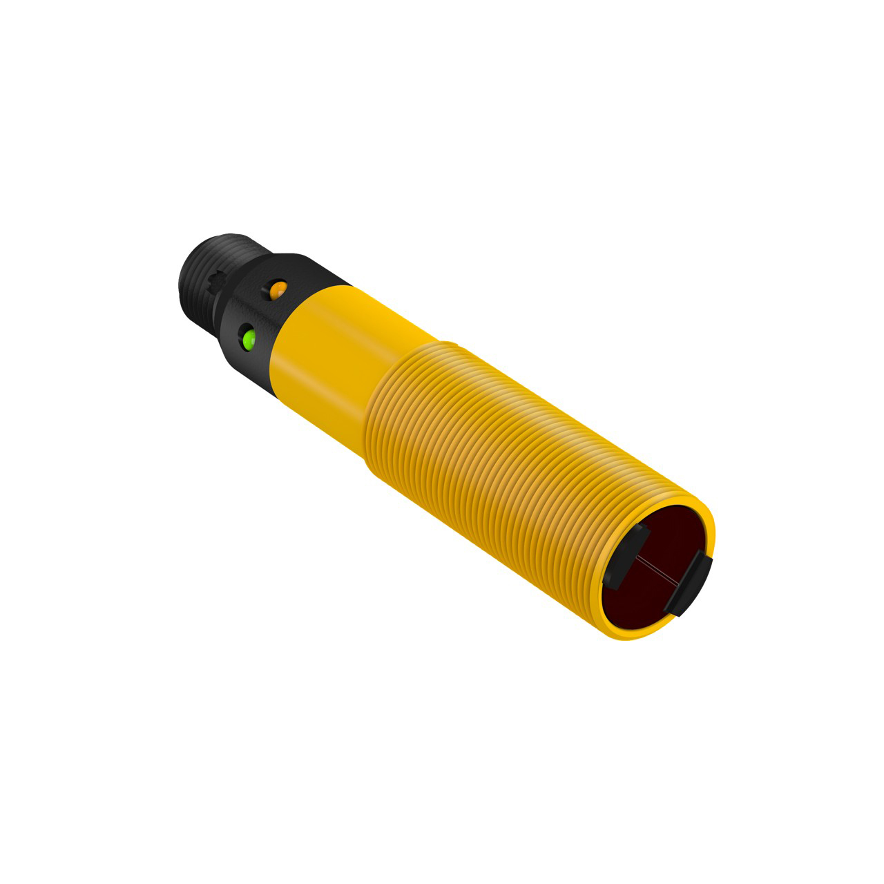 Banner Engineering Photoelectric Sensor; Fixed-Field Background Suppression; 18mm Barrel; 50mm Cutoff Range; 10-30VDC; NPN; LO/DO Configurable; M12 QD